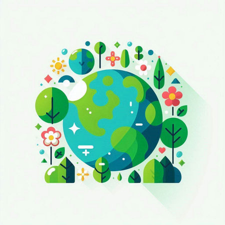 Ecology concept, save the planet, save the earth, vector illustrationのイラスト素材