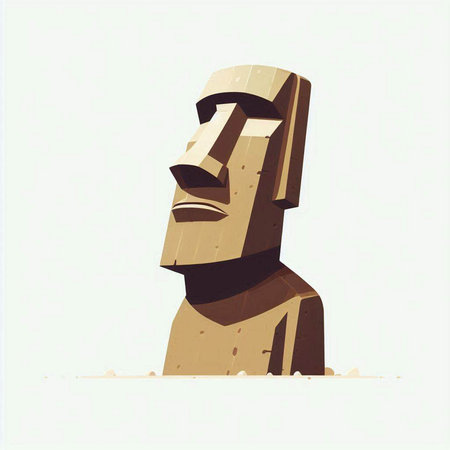 Vector illustration of Easter landscape in flat style with church, eggs, mountains and forest.のイラスト素材