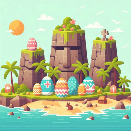 Egyptian Sphinx. Vector illustration of ancient statues. Ancient Egyptian civilization.のイラスト素材