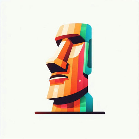 Easter eggs on the island. Vector illustration in cartoon style.のイラスト素材