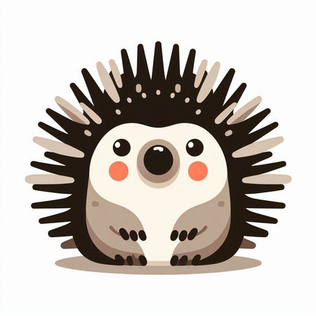 Cute hedgehog. Cute cartoon character. Vector illustration.のイラスト素材