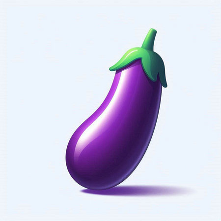 Illustration of eggplant on a white background, vector illustration.のイラスト素材