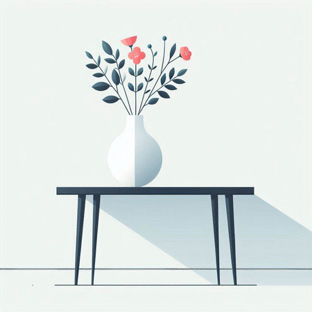 Modern living room interior, 3d render, scandinavian styleのイラスト素材