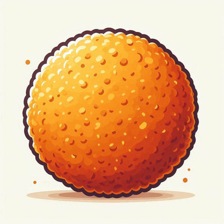 Illustration of orange fruit on a white background. Vector illustration.のイラスト素材