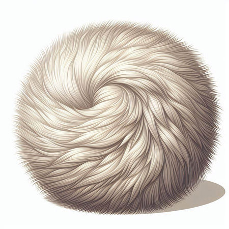 Fur tail on a white background. Vector illustration for your designのイラスト素材