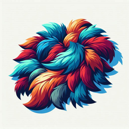 Vector illustration of a colorful rooster on a white background. Eps 10のイラスト素材