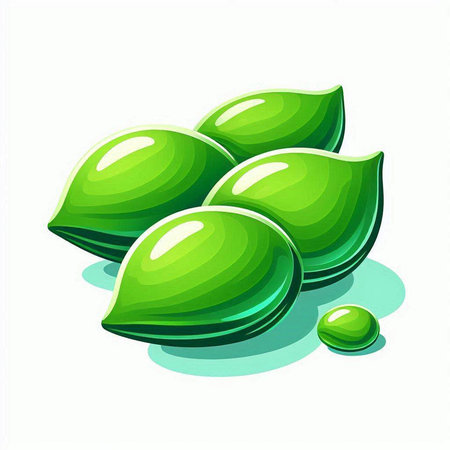 Illustration of fresh mangoes on a white background. Vector illustrationのイラスト素材