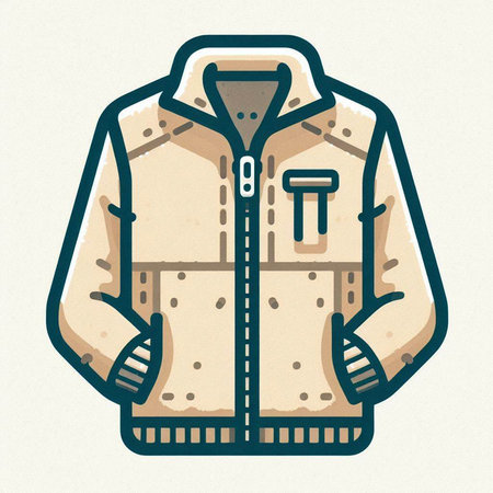 Winter jacket icon. Cartoon illustration of winter jacket vector icon for web designのイラスト素材