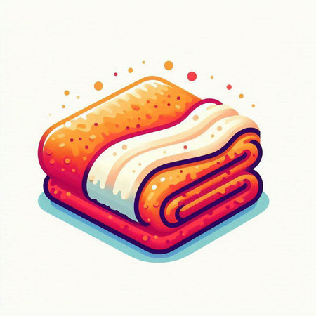 Towel. Isolated on white background. Vector illustration.のイラスト素材