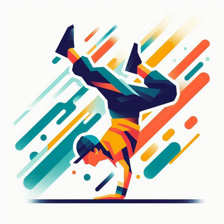 Basketball player jumping with a ball in his hands. Vector illustration.のイラスト素材