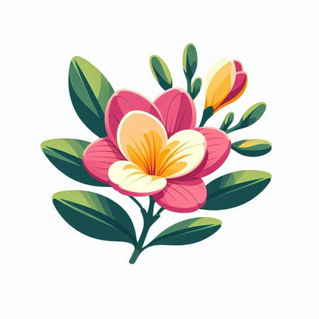 Digitalis purpurea or foxglove. Vector illustration.のイラスト素材