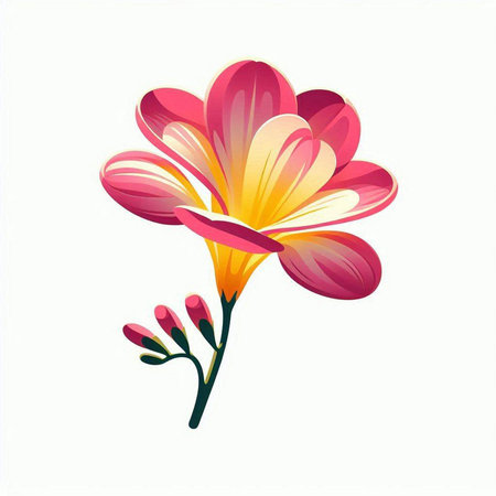 Beautiful colorful flower isolated on a white background. Vector illustration.のイラスト素材