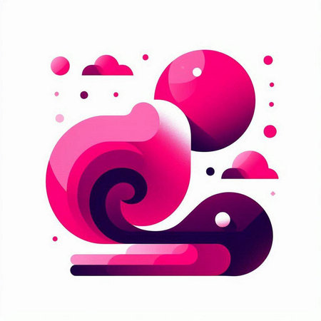 Abstract background with liquid shapes. Colorful geometric design. Vector illustration.のイラスト素材