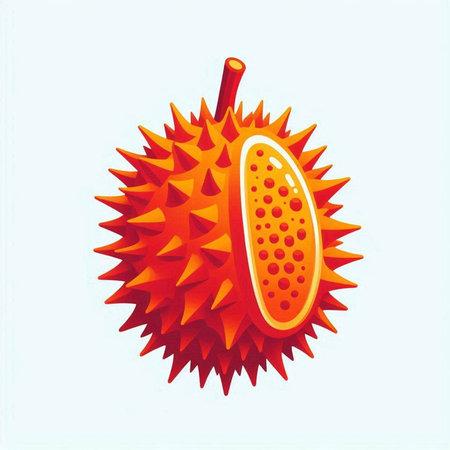 Illustration of a ripe lychee fruit on a white backgroundのイラスト素材