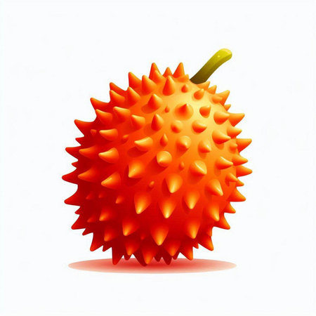 Gac fruit isolated on white background. Realistic vector illustration.のイラスト素材