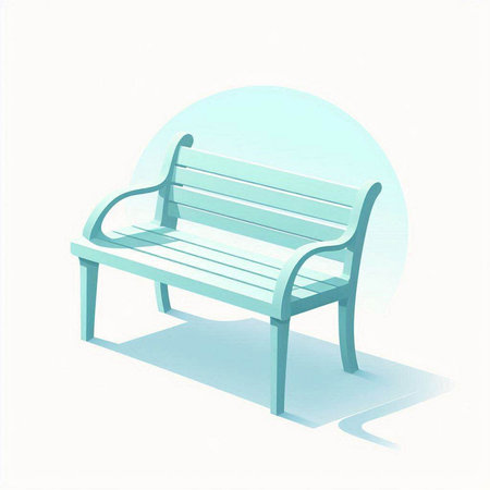 Bench on a white background. 3D rendering. Illustration.のイラスト素材