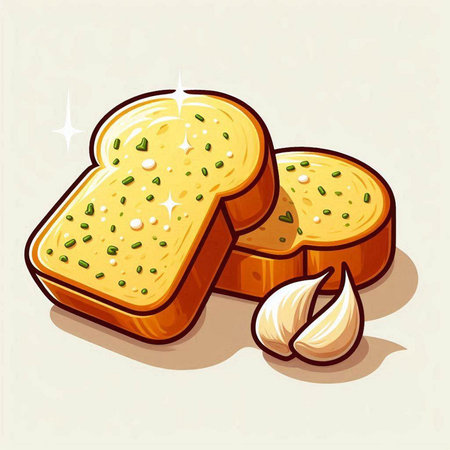 Cake with butter. Hand drawn vector illustration in cartoon style.のイラスト素材