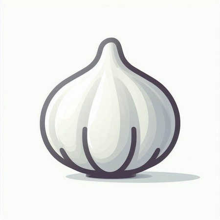 Garlic icon isolated on white background. Vector illustration for your designのイラスト素材