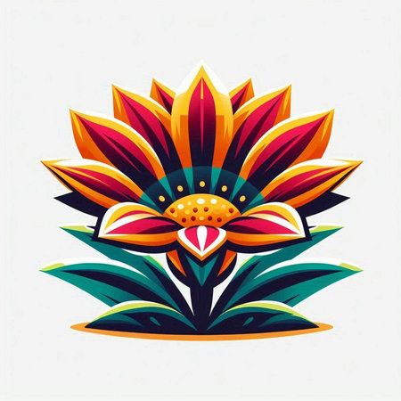 Flower icon on white background. Vector illustration for your design.のイラスト素材