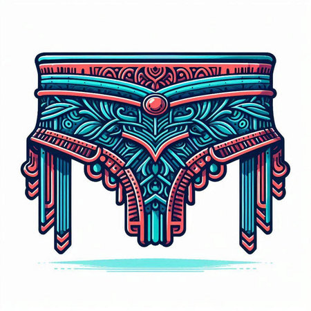 Tribal indian ornaments. Hand drawn vector illustration.のイラスト素材