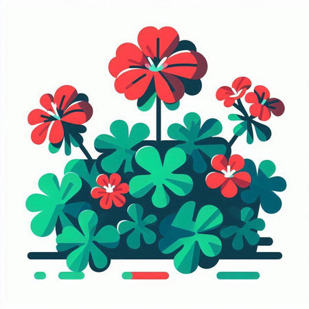 Flowers in a pot on a white background. Vector illustration.のイラスト素材