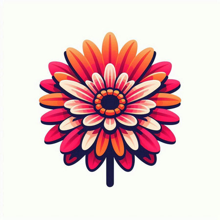 Flower icon. Vector illustration. Isolated on white background.のイラスト素材