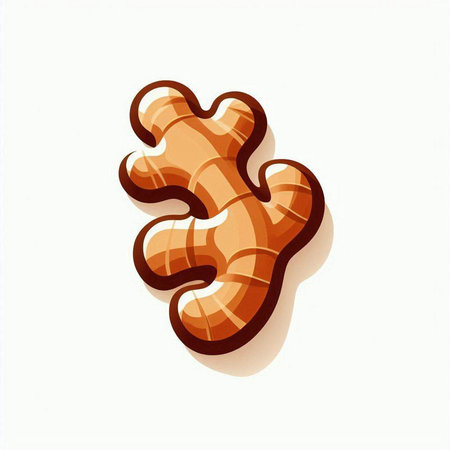 Ginger icon isolated on white background. Vector illustration. Eps 10.のイラスト素材