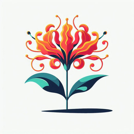 Flower in the style of the sixties. Vector illustration.のイラスト素材