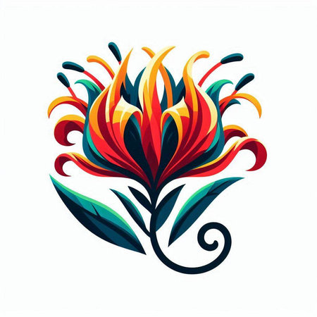 Beautiful floral design element. Vector illustration for your graphic design.のイラスト素材