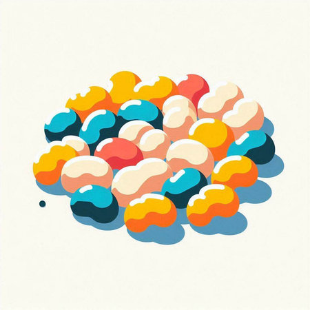 Colorful candies on a white background. Vector illustration for your designのイラスト素材