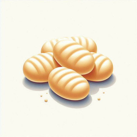 Bread on a white background. Vector illustration. Eps 10.のイラスト素材