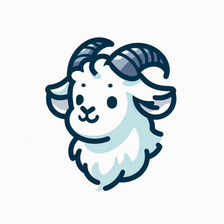 Cute sheep on a white background. Hand drawn vector illustration.のイラスト素材