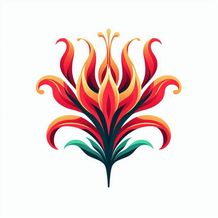 Flower design element. Floral vector design element. Vector illustration.のイラスト素材