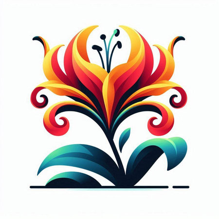 Flower design element, vector illustration eps 10. Colorful floral background.のイラスト素材