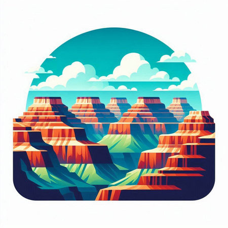 Landscape with mountains and sea. Vector illustration. Eps 10.のイラスト素材