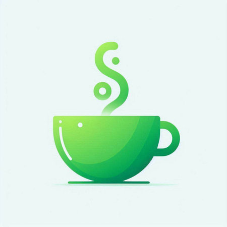 Coffee cup icon, vector illustration. Flat design style.のイラスト素材