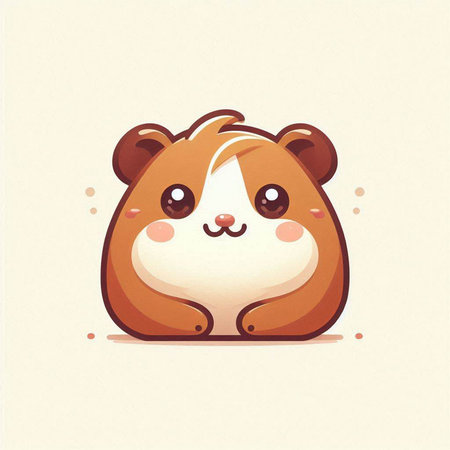 Cute hamster vector illustration. Cute hamster character.のイラスト素材
