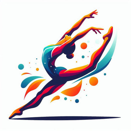 Silhouette of a woman swimming in water. Vector illustration.のイラスト素材