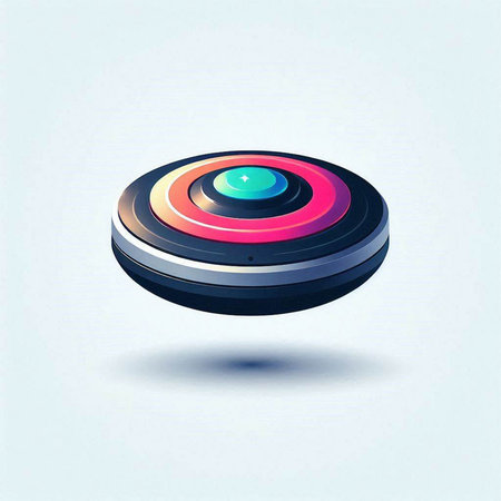 vector abstract 3d object in modern style, business and technology conceptのイラスト素材