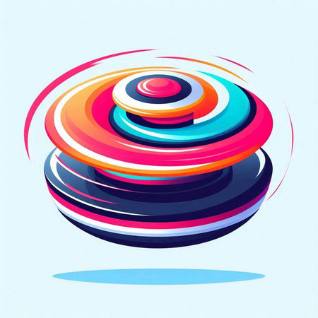abstract colorful circle on blue background, vector illustration, eps10のイラスト素材