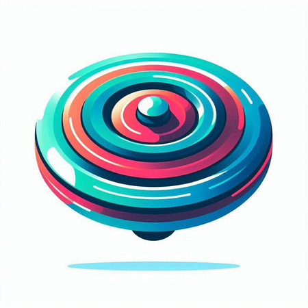 Colorful 3d sphere on white background. Vector design element.のイラスト素材