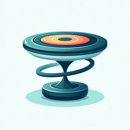 Illustration of a spinning globe on a blue background, vector illustrationのイラスト素材