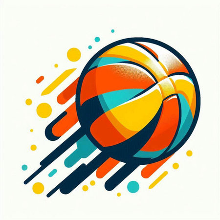 Abstract basketball ball on a white background. Vector illustration for your designのイラスト素材