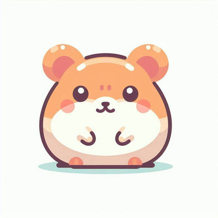 Cute hamster vector illustration. Cute hamster character.のイラスト素材