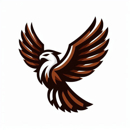 Eagle logo on a white background. Vector illustration eps 10のイラスト素材