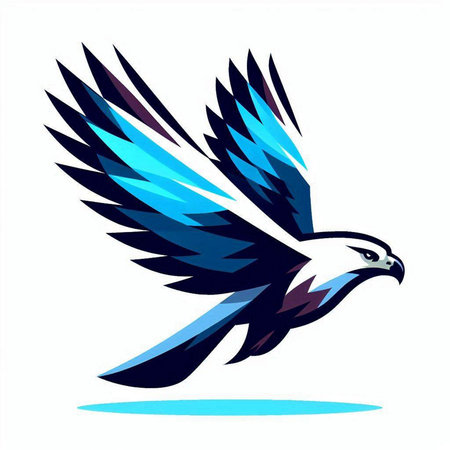 Eagle in the form of a flying bird. Vector illustration.のイラスト素材