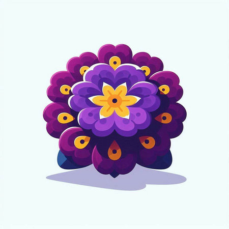 purple flower design over white background, vector illustration, eps10のイラスト素材