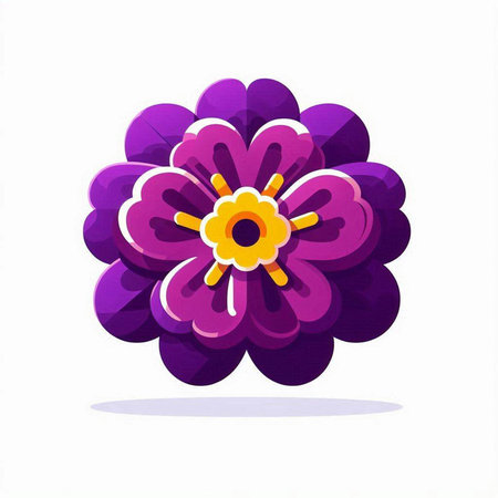 Purple flower isolated on white background. Vector illustration. EPS 10のイラスト素材