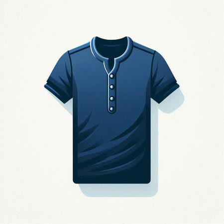Blue polo shirt isolated on a white background. Vector illustration.のイラスト素材