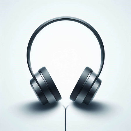 Headphones on a white background. Vector illustration. Eps 10.のイラスト素材